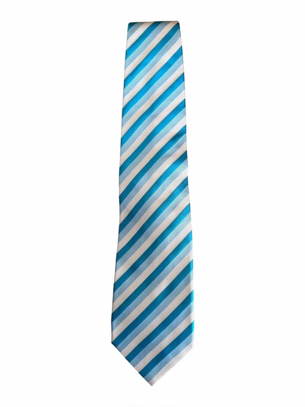 CHARLES TYRWHITT Stripe 100% Silk Luxury Designer Men’s Necktie